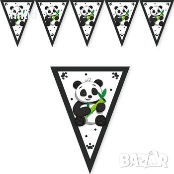 Панда 10 бр Парти Гирлянд Знаменца Флаг Банер, снимка 2 - Други - 24398322