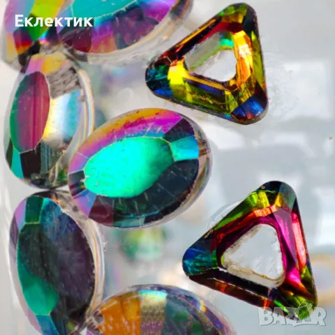 Стъклен свещник с мозайка от галванизирани мъниста, снимка 14 - Други - 49779548