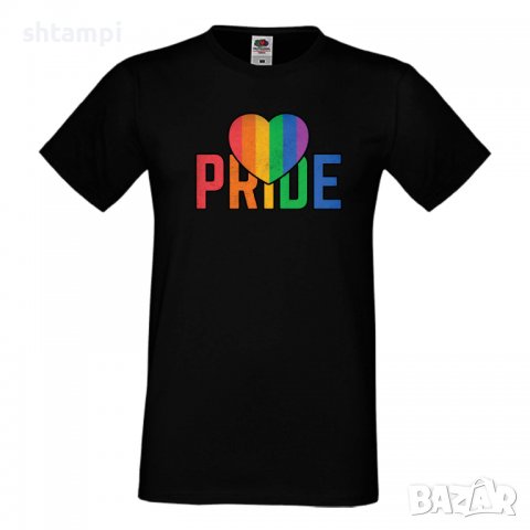 Мъжка тениска Pride Heart multicolor Прайд,Празник.Повод,Изненада, снимка 2 - Тениски - 37104978