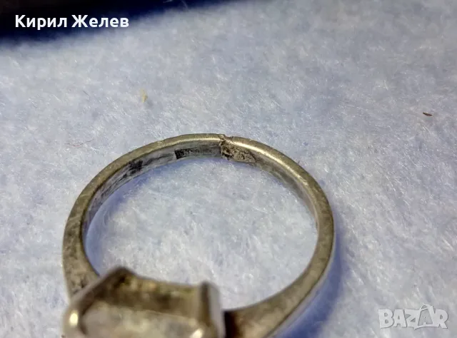 ВИНТИДЖ АРТ СРЕБЪРЕН ПРЪСТЕН СРЕБРО 925 с ГОЛЯМ ЮВЕЛИРНО ФАСЕТИРАН НАТУРАЛЕН ПЛАНИНСКИ КРИСТАЛ 48612, снимка 8 - Пръстени - 50192487