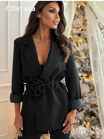 Дамско елегантно сако с роза