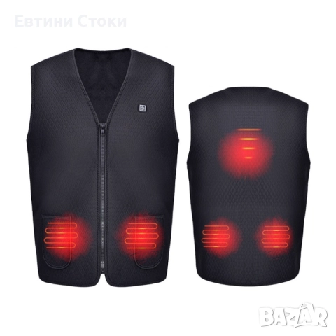 Унисекс термичен електрически елек с USB отопление, снимка 3 - Други - 52863648