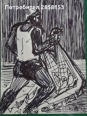 Стара картина на худ. Атанас Яранов 1940-1988 г, снимка 5 - Антикварни и старинни предмети - 51210151