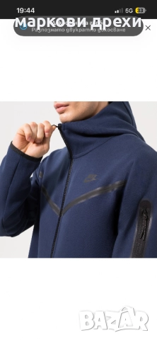 NIKE Tech СУИТЧЪР СЪС ЗАКОПЧАВАНЕ С КАЧУЛКА L, снимка 3 - Спортни дрехи, екипи - 52725259