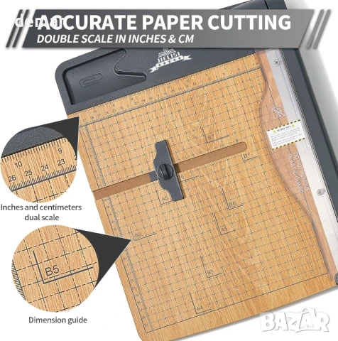 Ръчен нож за хартия JIELISI, до 32 листа, дължина на рязане 30 см, формат A4, снимка 4 - Други стоки за дома - 51193810