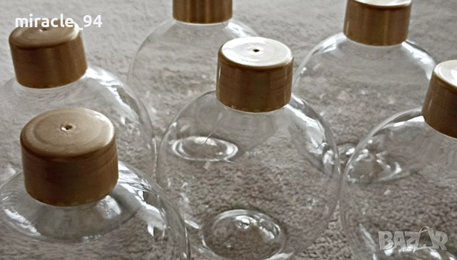 шишенца за домашна козметика с формата на коледна топка, снимка 3 - Козметика за тяло - 52676561