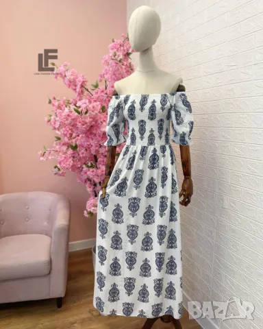 Рокля LFS Baroque Blue 9016  , снимка 4 - Рокли - 50435246