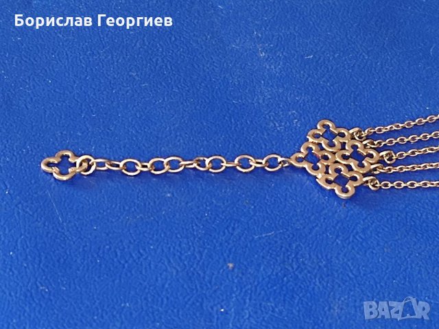 Сребърна гривна 925 с позлата, снимка 3 - Гривни - 32993945