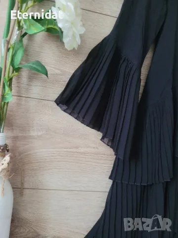 Черна риза Zara , снимка 5 - Ризи - 50107286