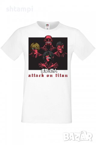 Мъжка тениска Attack on Titan the titans,Анимация,игра,Празник,Повод.