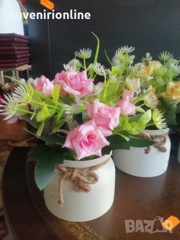 Изкуствени рози в кашпа , снимка 4 - Изкуствени цветя - 37980817