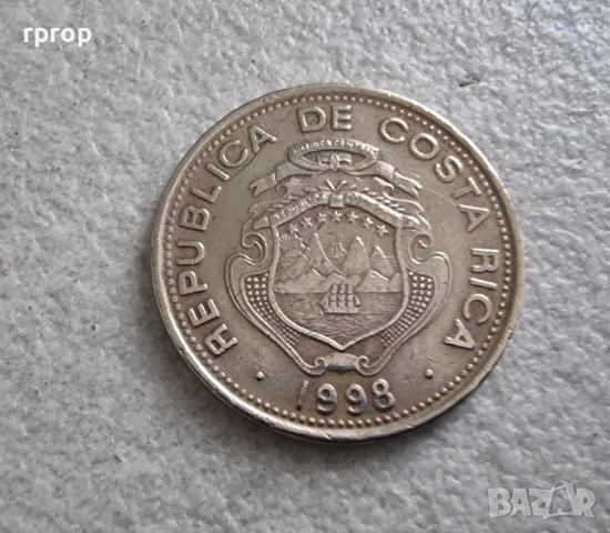 Монета . Коста Рика. 100 колона . 1998 година., снимка 1 - Нумизматика и бонистика - 35396784