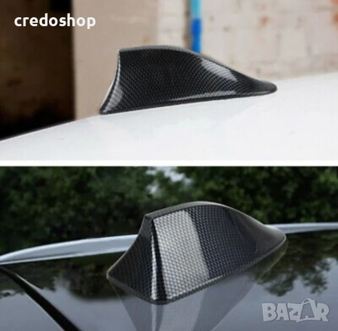 Автомобилна FM Антена за таван Карбон тип Акула, перка, shark