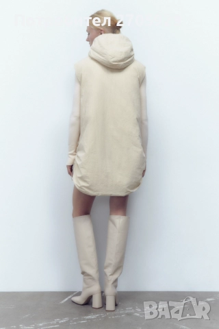 Zara дълъг непромокаем елек/грейка, размер S, снимка 9 - Елеци - 51512307