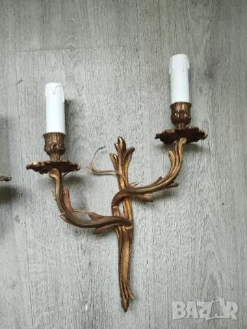 Два аплика за стена рококо комплект, снимка 2 - Лампи за стена - 47562721