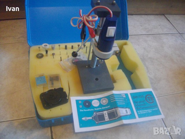 Нова Старо Немско Качество Специализирана Eл. Мини Дрелка-Шлифовалка -Комплект Аксесоари/Стойка-CTR , снимка 2 - Други инструменти - 43384859