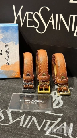 колани от естествена кожа в кутия ysl saint laurent , снимка 2 - Колани - 52023486
