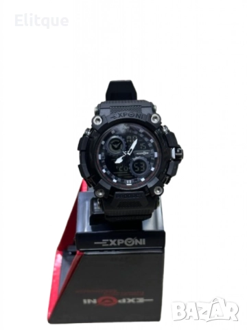Водоустойчив спортен дигитален часовник EXPONI "Двоен екран,подсветка,аларма, хронометър и др. , ", снимка 8 - Мъжки - 52889487