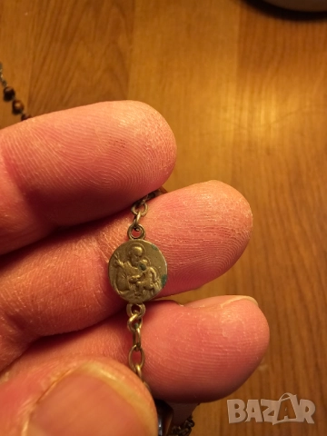 Стара молитвена броеница от франция с кръст богородица йосиф и исус за да ви пази и закриля., снимка 8 - Други ценни предмети - 51798333