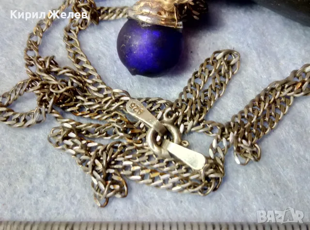 ПРЕКРАСЕН ОРНАМЕНТИРАН КРИСТАЛЕН СРЕБЪРЕН ПЕНДАНТ СРЕБРО 925 СРЕБЪРНА ВЕРИЖКА СРЕБРО 925 КОЛИЕ 30902, снимка 9 - Колиета, медальони, синджири - 49273894