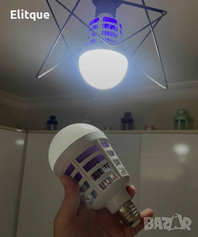 LED крушка против комари с адаптор за стена