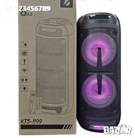 Безжична караоке тонколона 2×8 инча KTS-1199