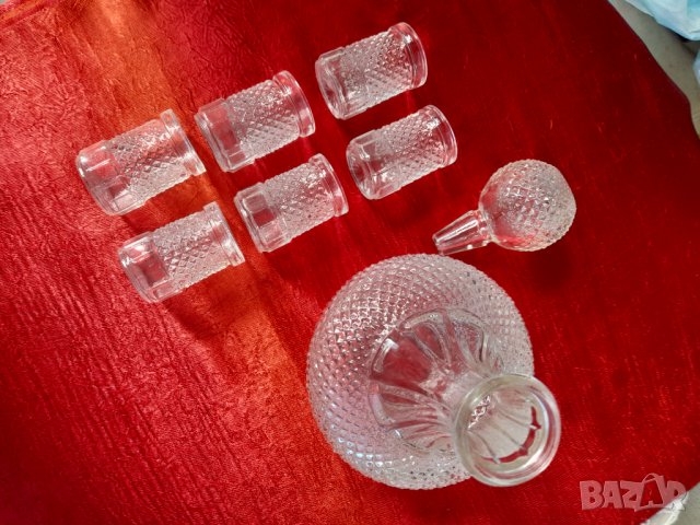 Стари стъклен сервиз , снимка 9 - Антикварни и старинни предмети - 32895326
