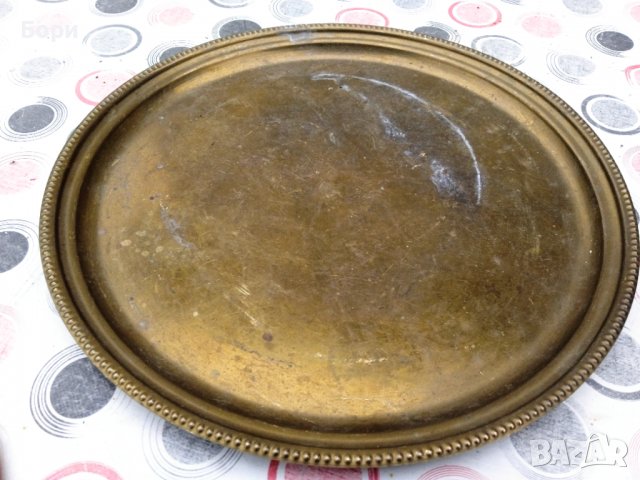 Поднос от месинг, снимка 4 - Други ценни предмети - 38989326