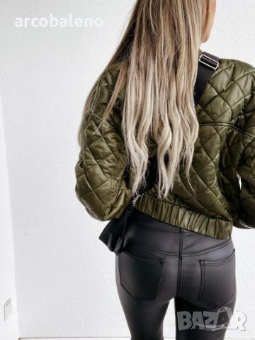 Дамско ватирано яке с къс цип, 3цвята, снимка 11 - Якета - 44119011