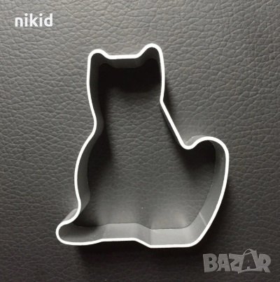 Седнала котка метална форма резец за сладки бисквитки фондан украса