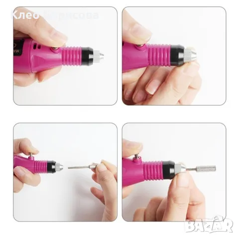 Многофункционална електрическа пила за маникюр и педикюр с 6 приставки, снимка 3 - Продукти за маникюр - 49077881
