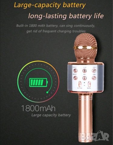 Караоке микрофон Bluetooth , снимка 6 - Караоке - 43486663