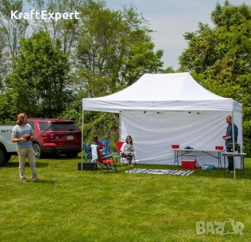 Сгъваема градинска шатра 3×4.5м – здрава, водоустойчива и лесна за разпъване, снимка 6 - Градински мебели, декорация  - 50484808