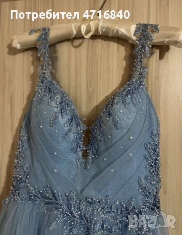 Бална рокля синя, снимка 3 - Рокли - 53196442