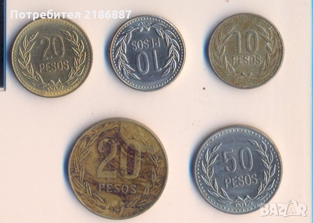 Лот монети от Колумбия 1984-1990 г., снимка 1 - Нумизматика и бонистика - 33627315
