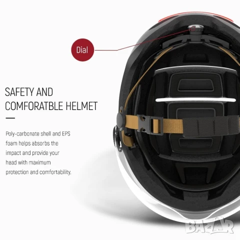 Интелигентна каска LIVALL L23 с визьор и LED осветителна система, снимка 4 - Аксесоари за велосипеди - 50905685