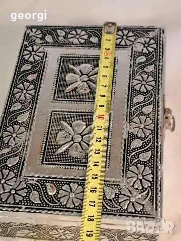 кутия за бижута с метален обков 23/5, снимка 6 - Антикварни и старинни предмети - 49341292