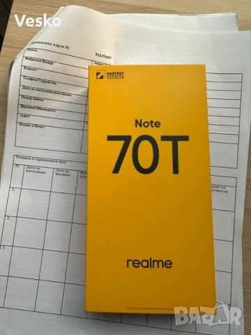 Чисто нов Realme Note 70T 128GB черен