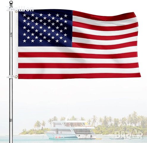 САЩ национално знаме / USA Flag, снимка 3 - Фен артикули - 42957948