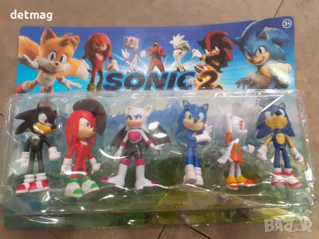 Голям Комплект 6броя фигурки Соник Sonic Фигурки