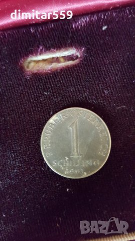 Австрийски Шилинг от 1961 година, снимка 2 - Нумизматика и бонистика - 27540094