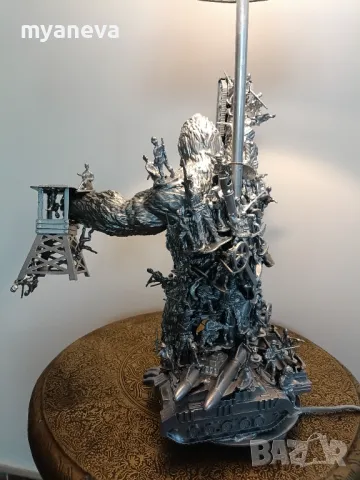 King Kong , Кинг Конг , авторска, бутикова лампа с екшън фигури. , снимка 7 - Настолни лампи - 50012384