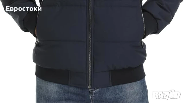 MAGCOMSEN Ветроупорно мъжко ватирано бомбър яке с джобове с цип, топло и удебелено. Черно Размер M , снимка 7 - Якета - 50715981