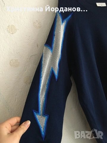 Sandro, плътна блуза/пуловер със светкавици, снимка 11 - Блузи с дълъг ръкав и пуловери - 53079131