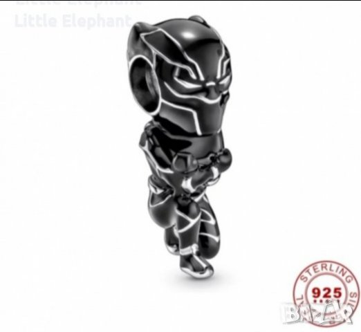 Сребърен висящ елемент,Пандора,Марвел,"Черната Пантера"/нов