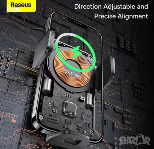 Чисто ново автомобилно безжично бързо зарядно Baseus 15w, снимка 3 - Аксесоари и консумативи - 39625371