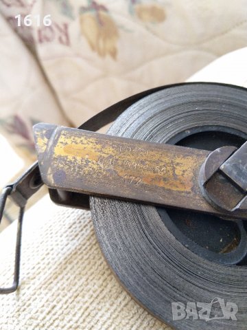 Стара месингова рулетка с дървена дръжка 20 метра, снимка 7 - Други инструменти - 28480971
