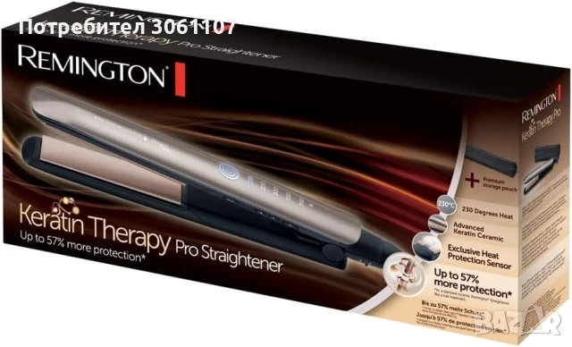 Преса за коса Remington S8593 Keratin Therapy Pro, снимка 3 - Други - 50651254
