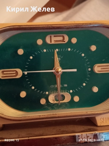 Стар рядък будилник SHANGHAI CHINA за КОЛЕКЦИЯ ДЕКОРАЦИЯ 44045, снимка 3 - Антикварни и старинни предмети - 51859579