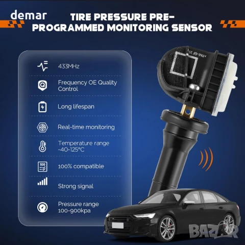 TPMS сензори за налягане в гумите, 4 броя, 1862980, 2036832, 2318530 за Ford, снимка 3 - Части - 50536543